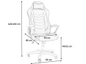 SIGNAL FOTEL OBROTOWY ZENVO CZARNY/SZARY TKANINA TILT 140 kg gamingowy Gamingowe