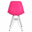 D2.DESIGN Krzesło P016 PP dark pink, chromowane nogi