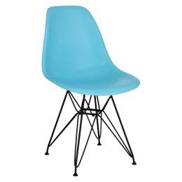 D2.DESIGN Krzesło P016 PP Black ocean blue