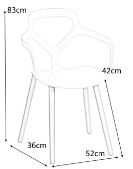 D2.DESIGN Krzesło Nox Wood białe