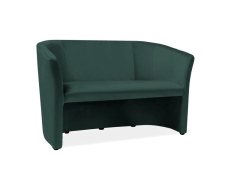 SOFA TM-2 VELVET ZIELONA BLUVEL 78 / WENGE - kanapa dwuosobowa