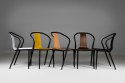 King Home Krzesło do jadalni VINCENT czarne - nowoczesne do stołu, salonu - polipropylen