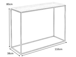 SIGNAL ŁAWA KONSOLKA MERIDA C MDF + OKLEINA DĄB/CZARNY METAL 110X38