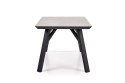 Halmar HALIFAX stół prostokątny 160x90 jasny beton MDF laminowany nogi stal malowana proszkowo czarny