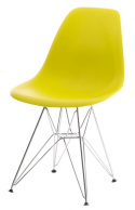 D2.DESIGN Krzesło P016 PP tworzywo dark olive, chromowane nogi mrtalowe funkcjonalne i wygodne
