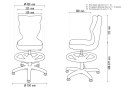 Entelo Petit Szary Monolith 06 rozmiar 3 WK+P ergonomiczne krzesło / fotel do biurka