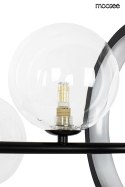 LAMPA WISZĄCA ALURE LINE 120 LED + 10xG9 Moosee MOOSEE CZARNA METAL KLOSZE PRZEZROCZYSTE