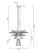 LAMPA WISZĄCA SESTO ZŁOTA METALOWA 2xGU10 Moosee MOOSEE