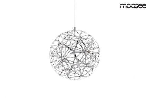 Moosee MOOSEE lampa wisząca LED kula STELLAR 40 srebrna metalowa do domu biura lokalu