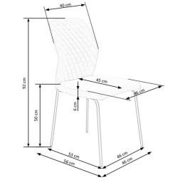 Halmar K461 krzesło do jadalni musztardowy, materiał: tkanina / metal