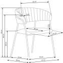 Halmar K426 krzesło popielaty, ( szary ) materiał: tkanina velvet / stal malowana proszkowo