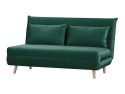 SIGNAL SOFA KANAPA SPIKE II ROZKŁADANA TAPICEROWANA VELVET ZIELONY TAP.189/ DREWNO BUK POWIERZCHNIA SPANIA 148x193