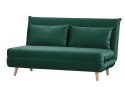 SIGNAL SOFA KANAPA SPIKE II ROZKŁADANA TAPICEROWANA VELVET ZIELONY TAP.189/ DREWNO BUK POWIERZCHNIA SPANIA 148x193