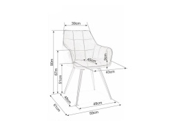 SIGNAL KRZESŁO DO JADALNI LILIA VELVET CZARNY STELAŻ/CYNAMON BLUVEL 4215