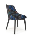 Halmar ENDO krzesło czarny / tap: BLUVEL 19 (czarny), materiał: drewno lite - bukowe / tkanina velvet