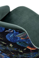 Halmar ENDO krzesło czarny / tap: BLUVEL 78 (c. zielony), materiał: drewno lite - bukowe / tkanina velvet