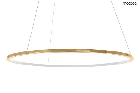 LAMPA WISZĄCA LED Z PILOTEM RING SLIM 150 Moosee MOOSEE ZŁOTA METAL MOŻLIWOŚĆ ŚCIEMNIANIA LAMPY