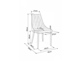 SIGNAL KRZESŁO DO JADALNI TRIX VELVET BEŻ BLUVEL 28