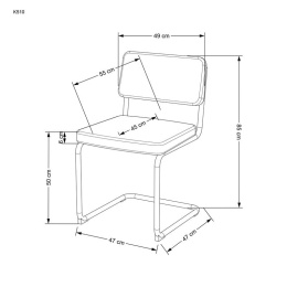 Halmar K510 krzesło ciemny zielony, materiał: tkanina - velvet / stal chromowana