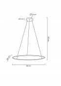 LAMPA WISZĄCA LED RING SLIM 80 Z PILOTEM MOŻLIWOŚĆ ŚCIEMNIANIA ZŁOTA - STAL Moosee MOOSEE