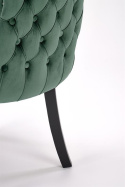 Halmar ALDA krzesło ciemny zielony, drewno lite / tkanina velvet