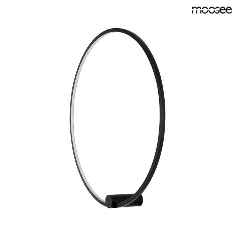 LAMPA ścienna KINKIET LED HOOP 60 CZARNY METAL AKRYL Moosee MOOSEE