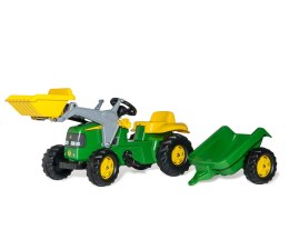 Rolly Toys Rolly Toys 023110 Traktor Rolly Kid John Deere z łyżką i przyczepą