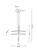 LAMPA wisząca LED PARROT 68 ZŁOTA metal dekoracyjna oprawa, w której klosze służą do rozpraszania padającego światła MOOSEE