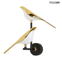 Moosee MOOSEE lampa ścienna BIRD TWIN złota