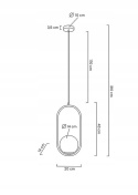 LAMPA WISZĄCA AURELIA 40 ZŁOTA E14 Moosee MOOSEE METAL KLOSZ - KULA SZKŁO BIAŁE