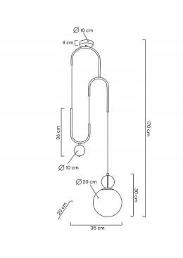 LAMPA WISZĄCA LIFT Moosee MOOSEE ZŁOTA metal klosz szklany MLECZNY kształt kuli 1xE27