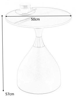 ŁAWA OKRĄGŁA STOLIK SCALITA ceramika CZARNY MARMUR podstawa stal malowana CZARNY / ZŁOTY HALMAR