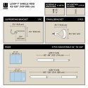 Umbra UMBRA karnisz LOOP 1 107 - 305 cm czarny