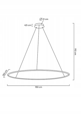 LAMPA WISZĄCA LED Z PILOTEM RING SLIM 150 Moosee MOOSEE ZŁOTA METAL MOŻLIWOŚĆ ŚCIEMNIANIA LAMPY