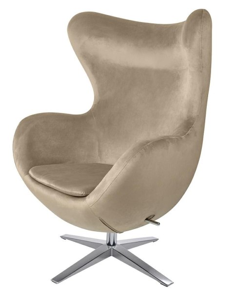 King Home Fotel EGG SZEROKI VELVET khaki