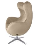 King Home Fotel EGG SZEROKI VELVET khaki