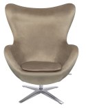 King Home Fotel EGG SZEROKI VELVET khaki