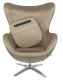 King Home Fotel EGG SZEROKI VELVET khaki