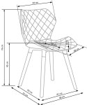 Halmar K277 krzesło biało / niebieskie