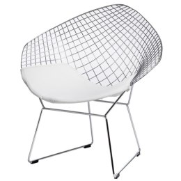 D2.DESIGN Krzesło HarryArm biała poduszka