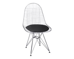 D2.DESIGN Krzesło Net czarna pojedyncza poduszka