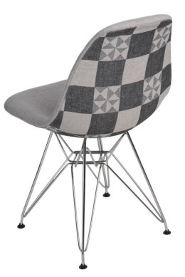 D2.DESIGN Krzesło P016 DSR Pattern szare/patchwork