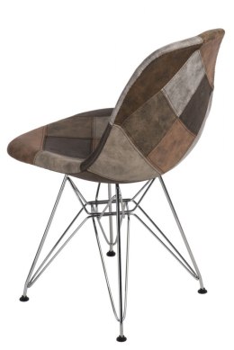D2.DESIGN Krzesło P016 DSR patchwork beż - brąz