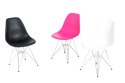 D2.DESIGN Krzesło P016 tworzywo PP czarne, nogi metal chromowany