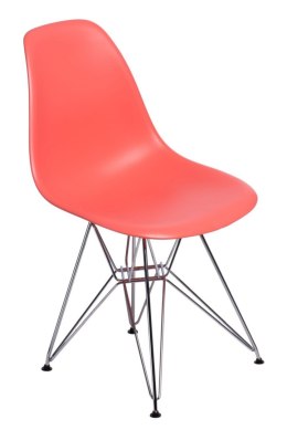 D2.DESIGN Krzesło P016 PP dark peach, chromowane nogi