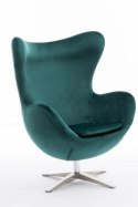 D2.DESIGN Fotel Jajo Velvet zielony ciemny