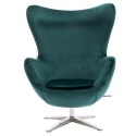 D2.DESIGN Fotel Jajo Velvet zielony ciemny