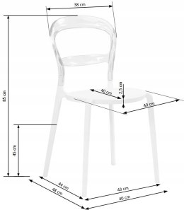 Halmar K100 krzesło bezbarwny