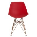 D2.DESIGN Krzesło P016 PP Gold czerwone