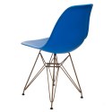 D2.DESIGN Krzesło P016 PP Gold niebieskie